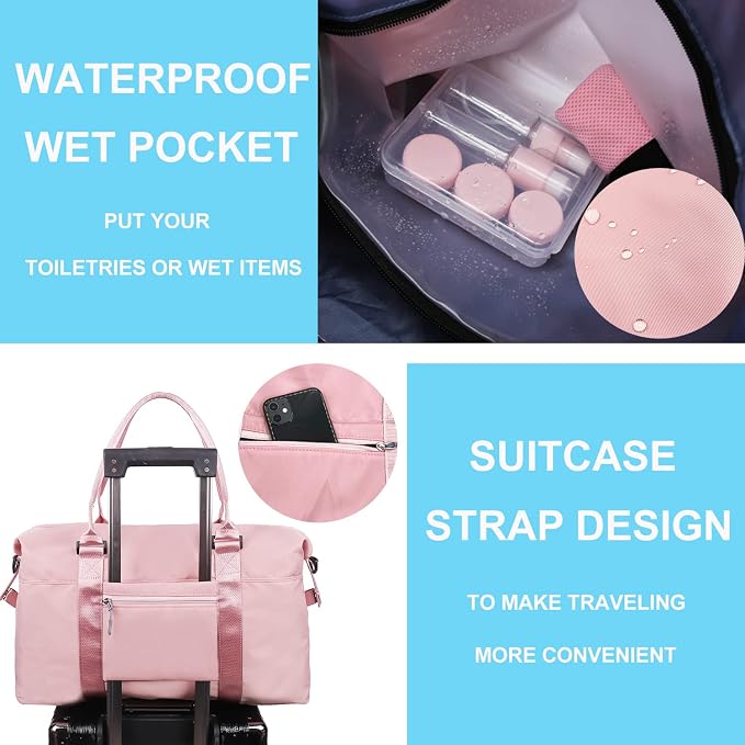 Travel Duffle Bag, Waterproof Sport Tote Gym Bag - Image 4
