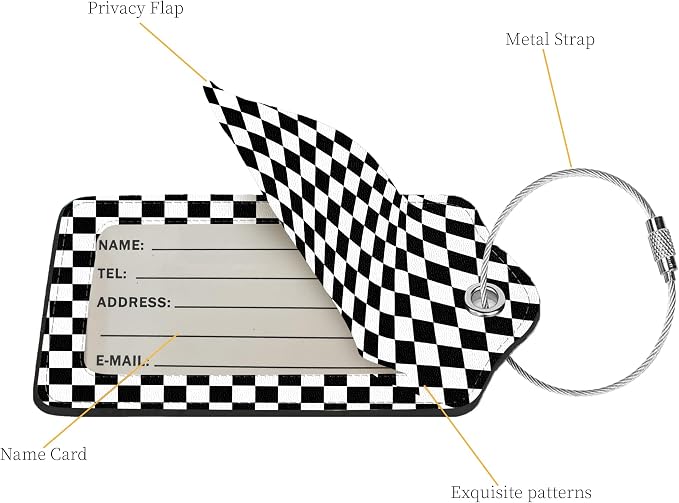 2 Pcs Luggage Tags for Suitcases, PU Leather Cruise Ship Luggage Tags - Image 2