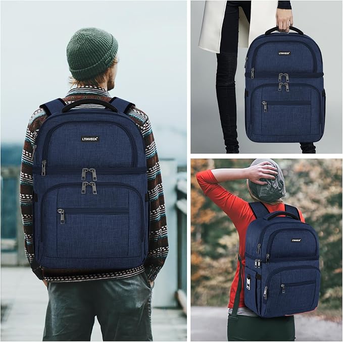Cooler Backpack, Insulated Backpack Cooler Leakproof Double Deck Cooler Bag - Image 7