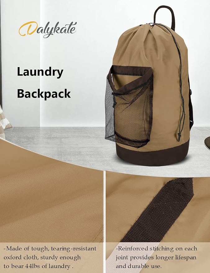 Dalykate Backpack Laundry Bag, Laundry Backpack - Image 5
