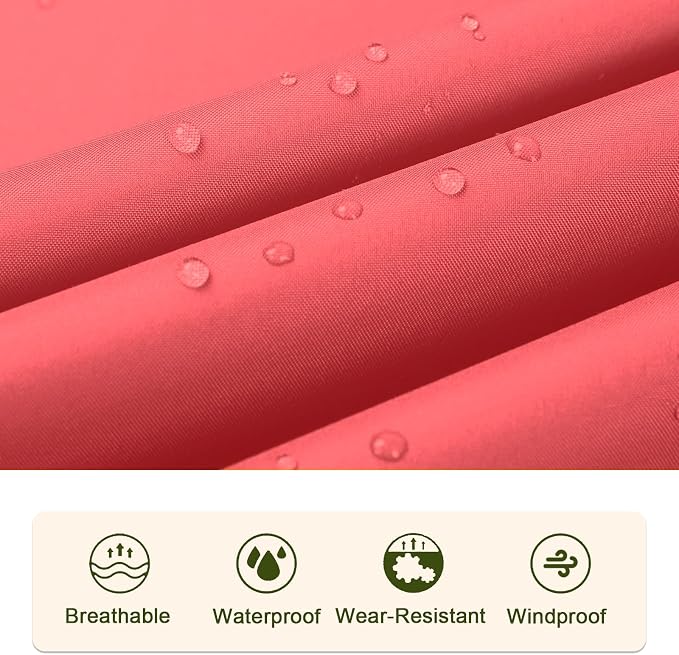 SaphiRose Unisex Rain Poncho Raincoat Hooded - Image 5