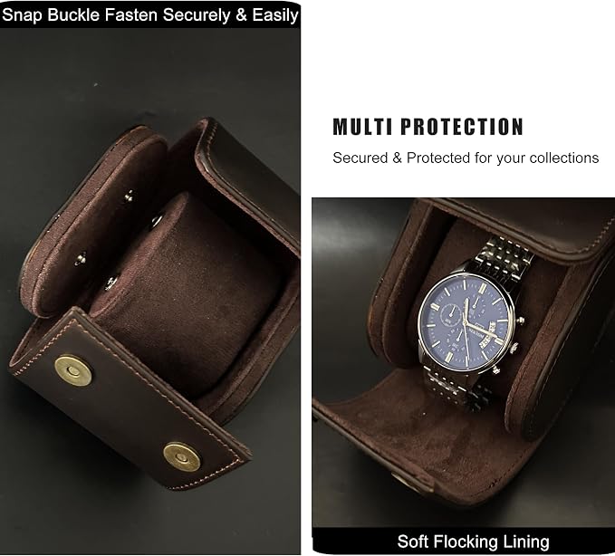 Longjet Watch Roll Travel Case for Men Portable Watches Organizer Box - Image 5