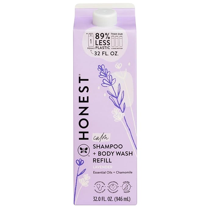 The Honest Company 2-in-1 Cleansing Shampoo + Body Wash Refill Carton | Gentle by TheHonestCompany