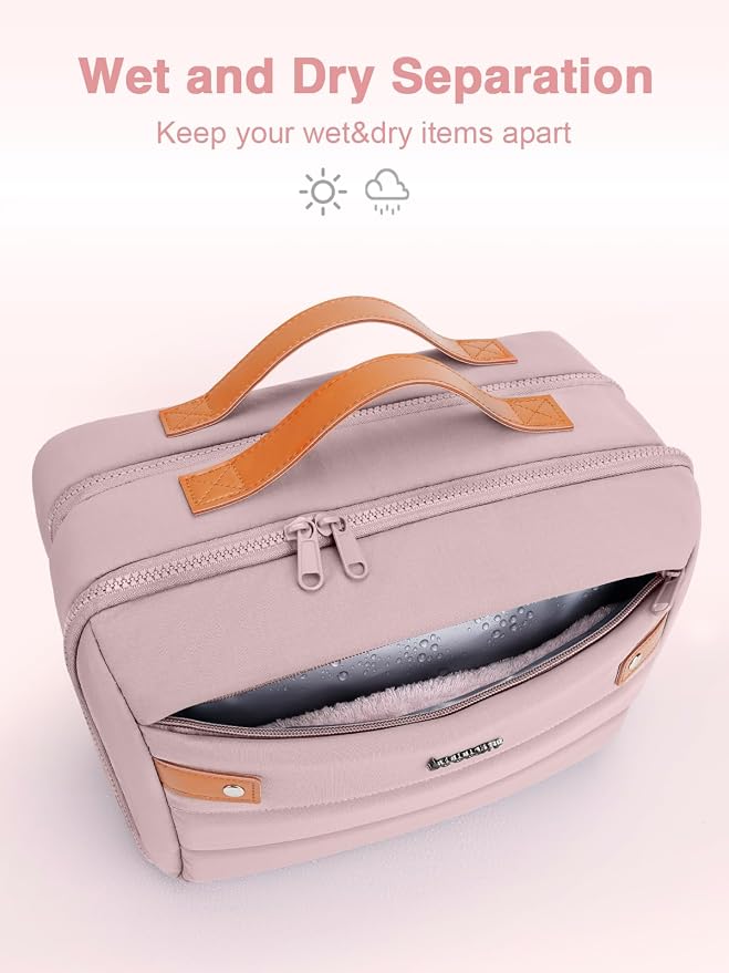 Women's Hanging Toiletry Bag, Waterproof Travel Cosmetic Organizer - Image 3