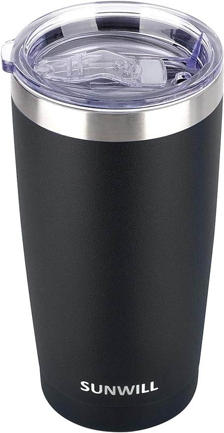 SUNWILL Travel Coffee Tumbler 20 oz, Insulated Mug by SUNWILL