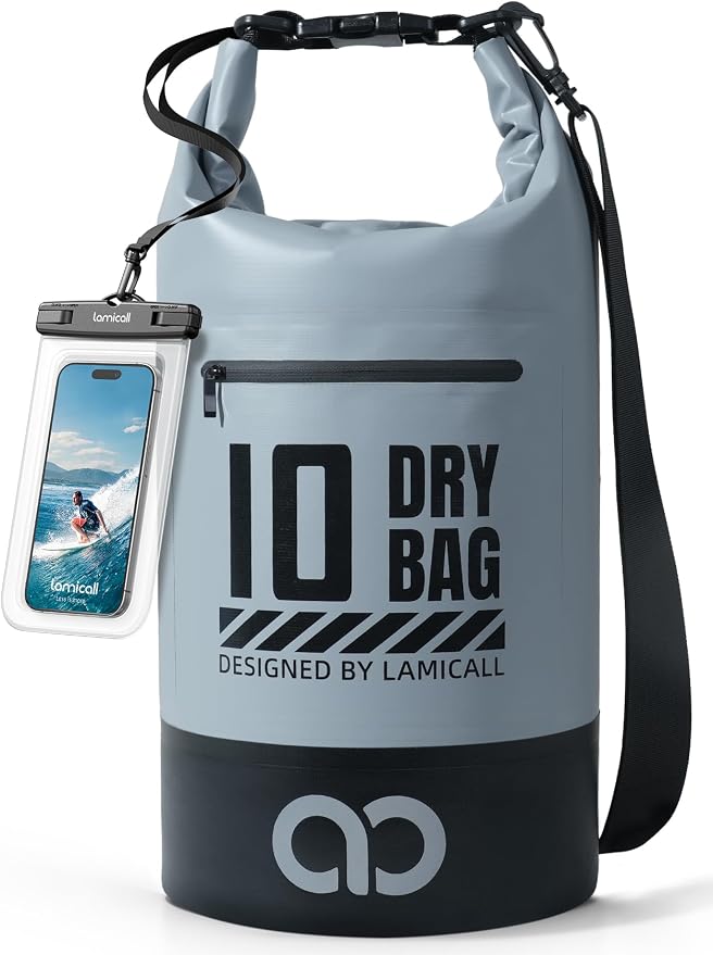Lamicall Dry Bag Waterproof Backpack - 5L/10L/20L/30L/40L Roll Top Waterproof by Lamicall