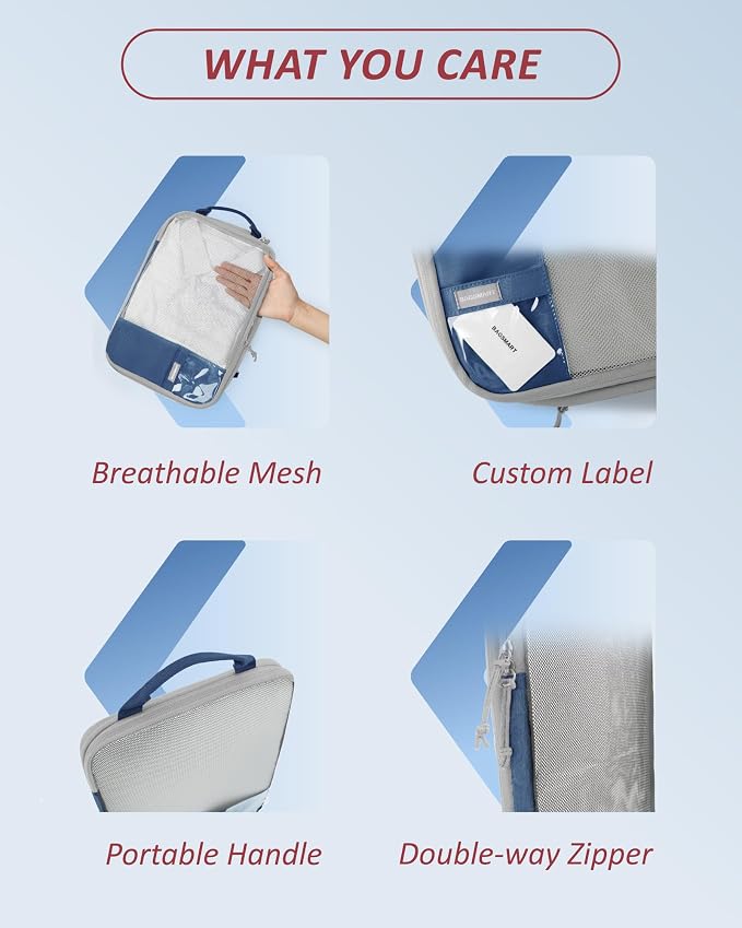 BAGSMART 6 Set Compression Packing Cubes - Image 5
