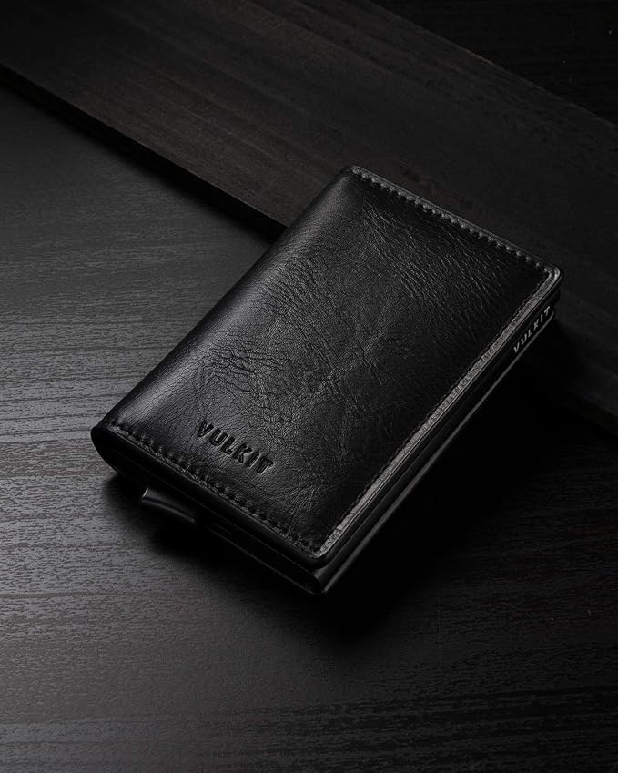 VULKIT Card Holder Pop Up Slim Wallet Leather RFID Blocking Card Case Up to 8 - Image 5