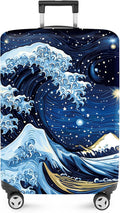 ANNA QUEEN Starry Ocean Wave Luggage Cover, Suitcase Protector by ANNAQUEEN