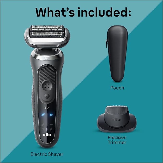 Braun Electric Shaver for Men, Series 7 7120s, Wet & Dry Shave, Turbo & Gentle - Image 6