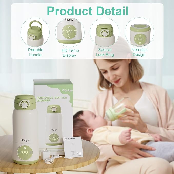 Portable Bottle Warmer for Travel, 15oz Capacity Portable Milk Warmer for Baby - Image 2