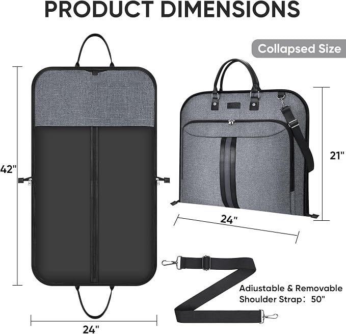 BALEINE Travel Garment Bag, Travel Suit Bag - Image 4