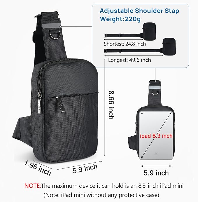 VADOO Mini Sling Bag, Small Crossbody Bag - Image 4