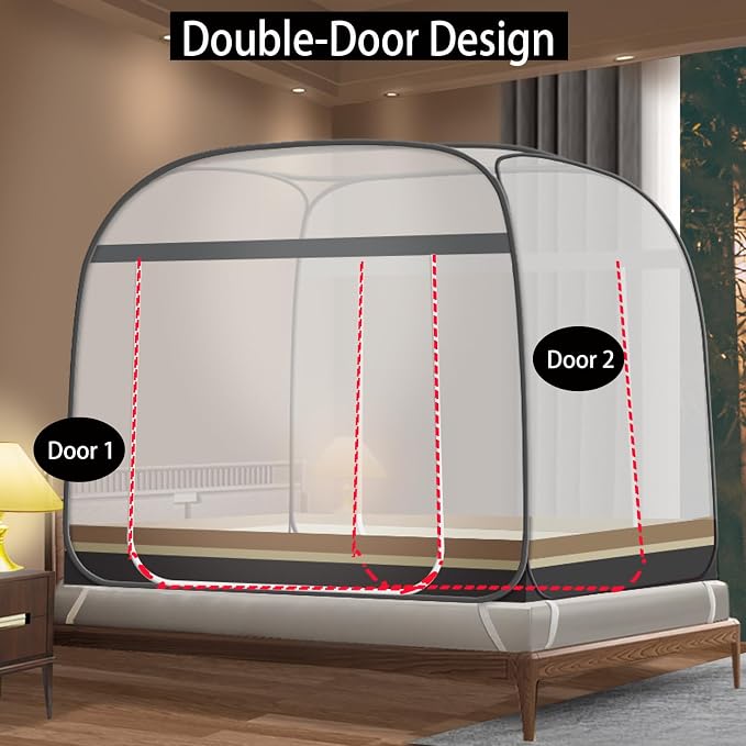 CMINGJ Mosquito Net for Bed, Portable pop up Mosquito Netting - Image 5