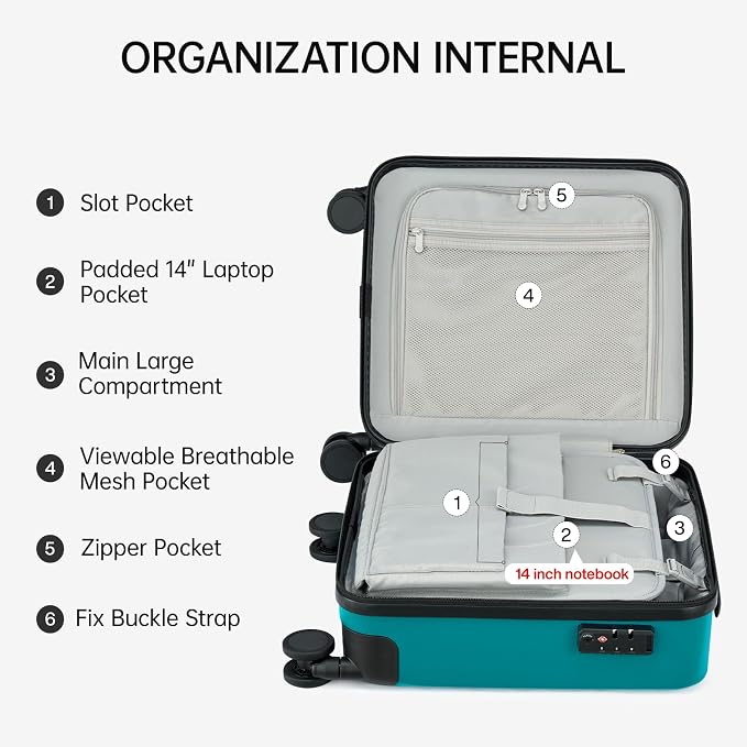 MILADA Underseat Carry On Luggage - Image 7