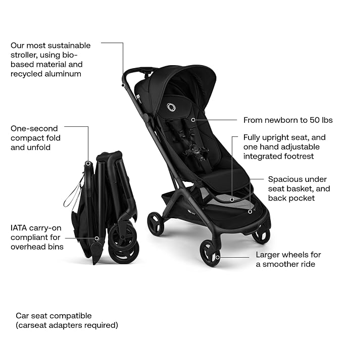Bugaboo Butterfly 2 Travel Stroller, Ultra-Compact One-Second Fold, Lightweight - Image 3