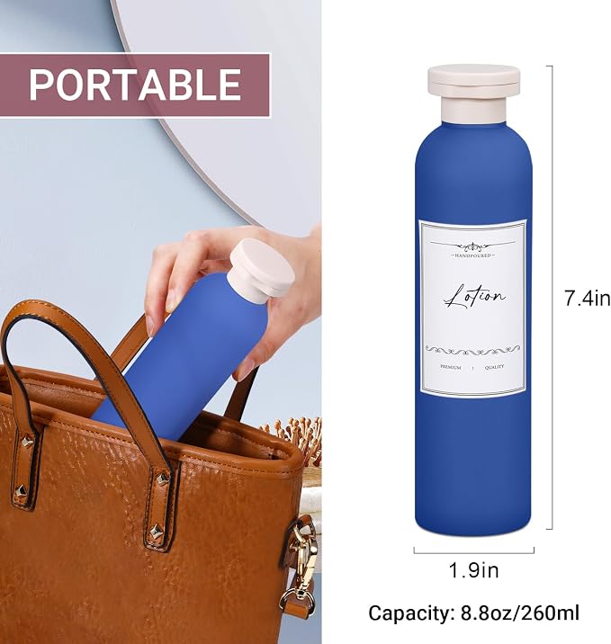 Travel Shampoo Bottle, Empty Plastic Squeeze Bottles 8.8oz - Image 3