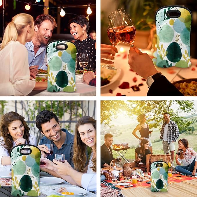 Neoprene Wine Tote, Bottle Carrier Gag Insulating Neoprene Thicker, Insulated - Image 7