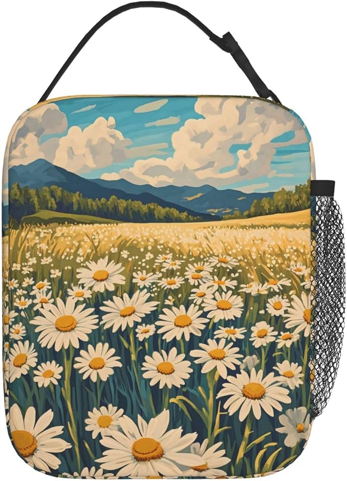 Daisy Flower Lunch Box for Kids Aldults, Nature Floral Reusable Thermal - Image 3