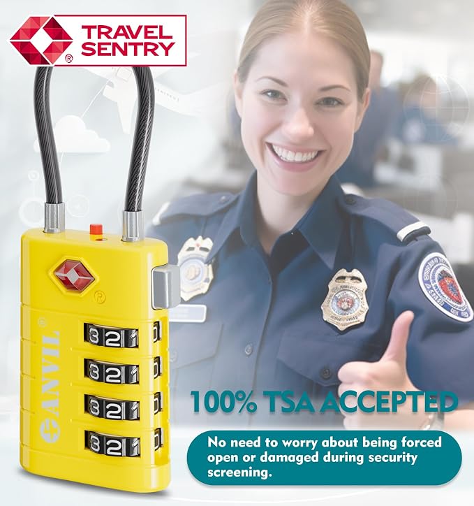 ANVIL 4 Digit Luggage Locks, TSA Locks - Image 4