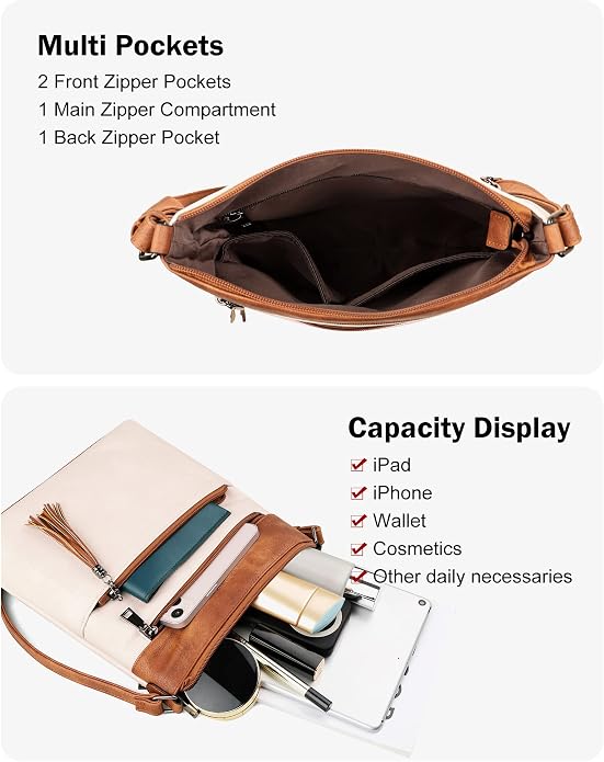 MASINTOR Crossbody Purses for Women, Adjustable Strap Shoulder Bag - Image 3