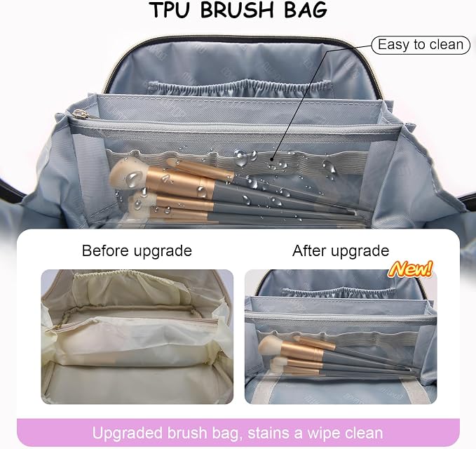 Travel Makeup Bag Organizer Cosmetic Bag: 3 Pcs Set Make up Bags - Image 3