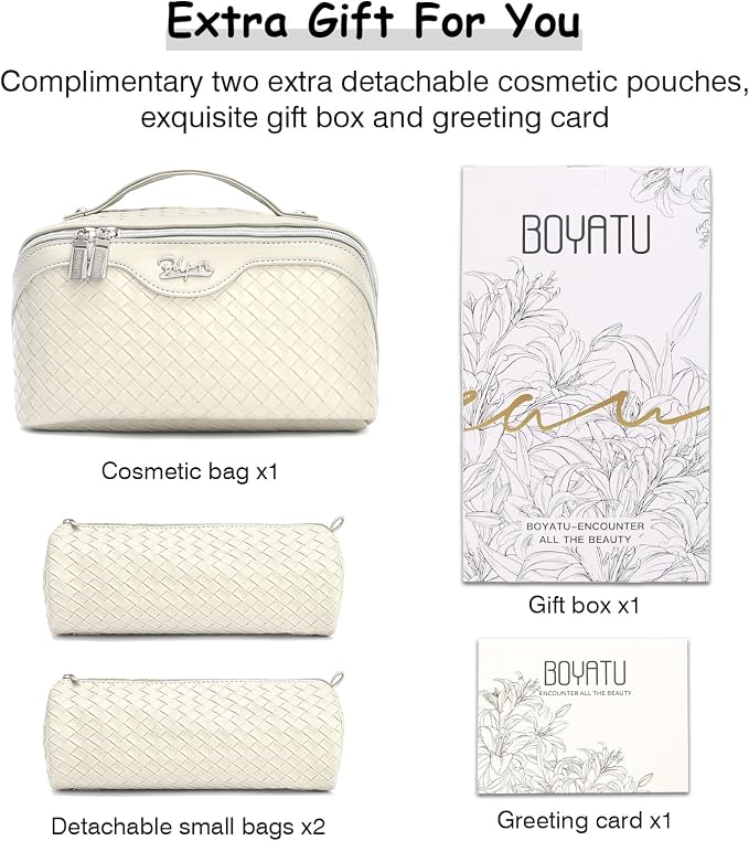 BOYATU Travel Makeup Bags for Women: Large Cosmetic Bag - Image 6