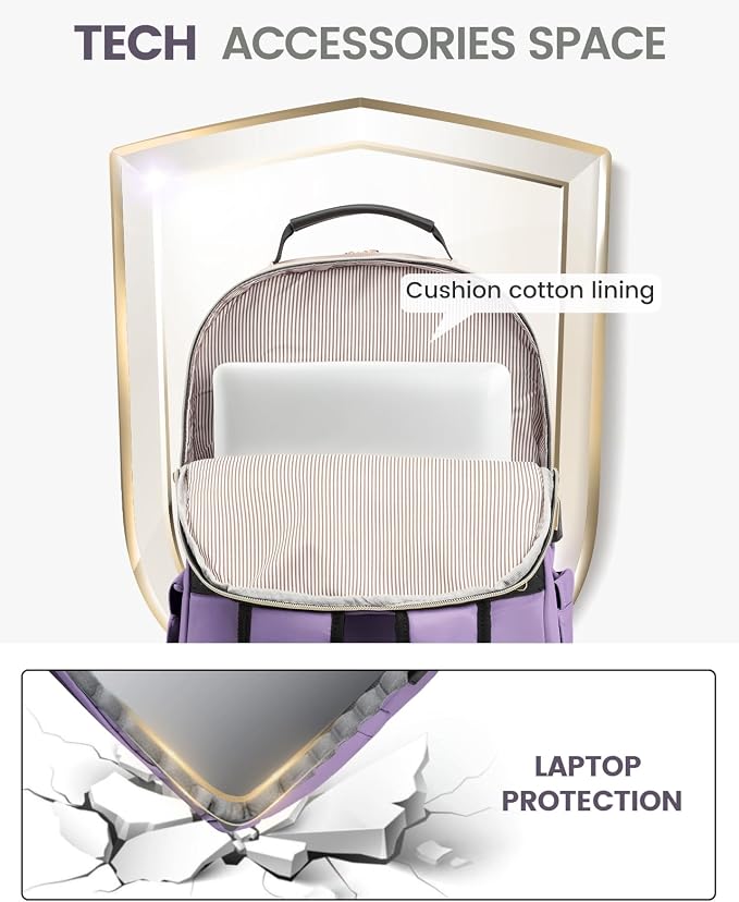 LOVEVOOK Laptop Backpack Purse for Women, Work Travel Computer Bags, College - Image 7