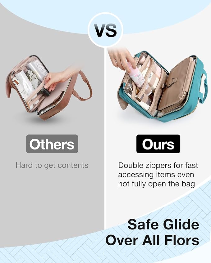 BAGSMART Toiletry Bag Hanging Travel Makeup Organizer - Image 5