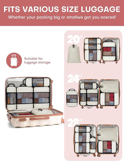 6 PCS Set Compression Packing Cubes - Image 2