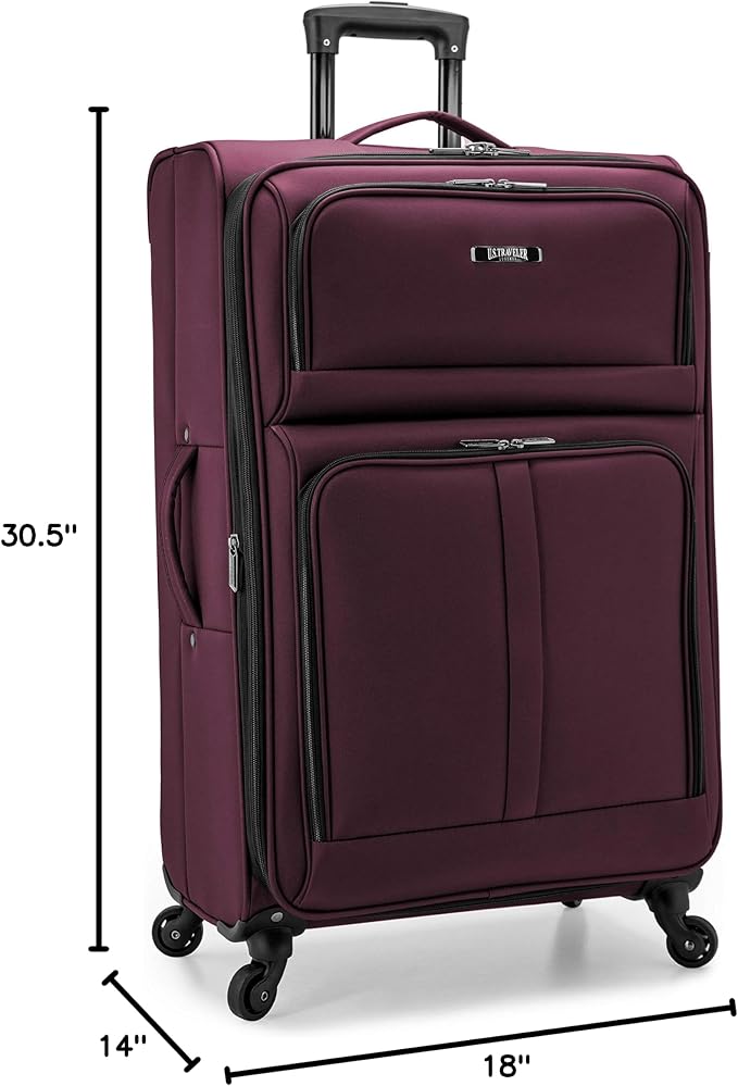 U.S. Traveler Anzio Softside Expandable Spinner Luggage, Checked-Large 30-Inch - Image 6