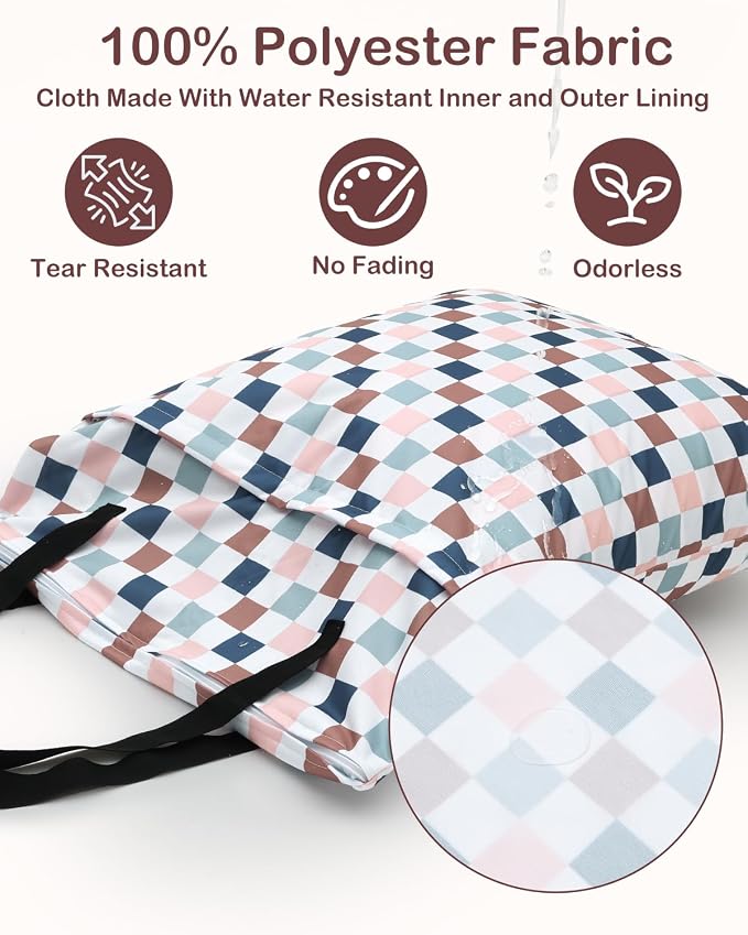 ALVABABY 2 Pack Large Wet Dry Bag Waterproof Hanging Cloth Diaper - Image 2