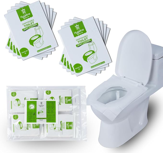 Disposable Toilet Seat Covers Pack of 100 XLarge Flushable Paper Travel Toilet by Unknown