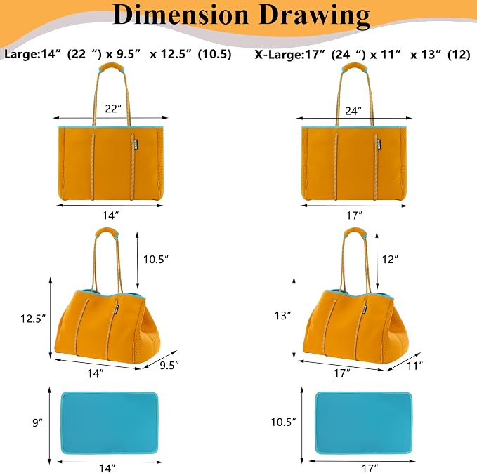 QOGiR Neoprene Multipurpose Beach Bag Tote - Image 3
