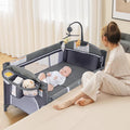 INFANS Pack and Play, 5 in 1 Baby Bedside Sleeper by INFANS