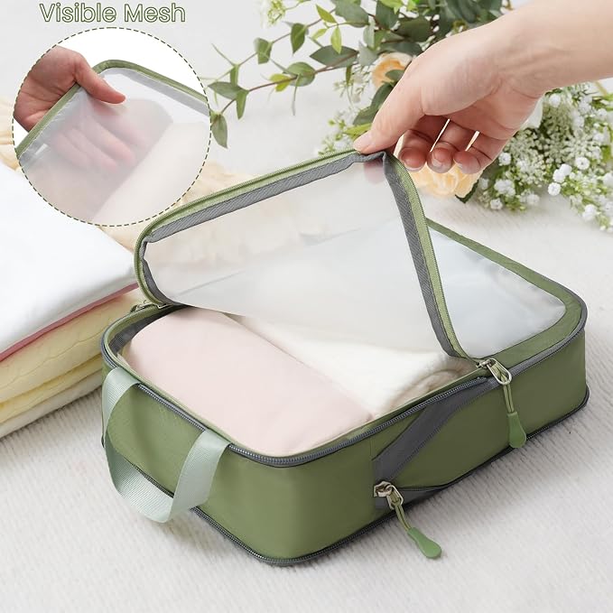 BAGAIL 6 Set Ultralight Compression Packing Cubes Packing Organizer - Image 6