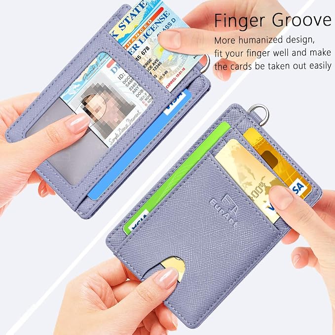 FurArt Slim Minimalist Wallet, Front Pocket Wallets, RFID Blocking, Credit Card - Image 3