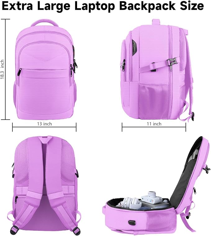 Lapsouno Large Laptop Backpack, Travel Laptop Backpack, 17.3 Inch Carry on - Image 6