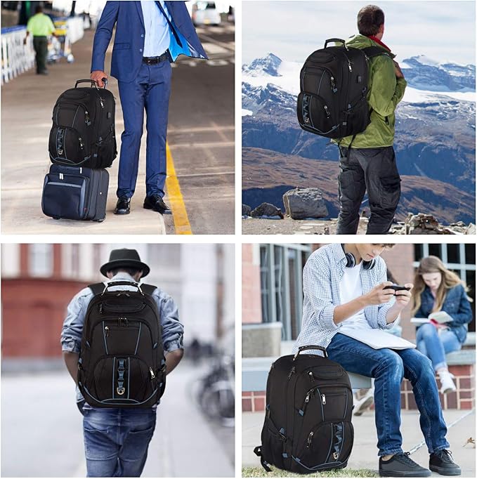 Laptop Backpack, 55L Capacity, TSA Approved, Convenient USB Port, Comfortable - Image 5