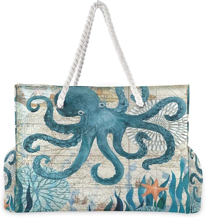 senya Large Beach Bags Totes Canvas Tote Shoulder Bag Soft Wave Water Resistant - Image 2