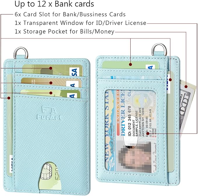 FurArt Slim Minimalist Wallet, Front Pocket Wallets, RFID Blocking, Credit Card - Image 6