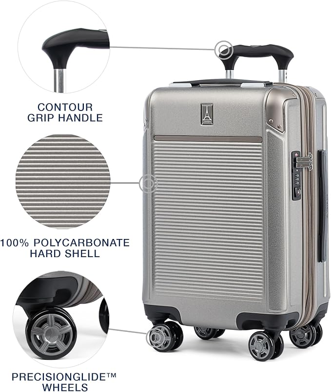 Travelpro Platinum Elite Hardside Expandable Carry on Luggage, 8 Wheel Spinner - Image 2
