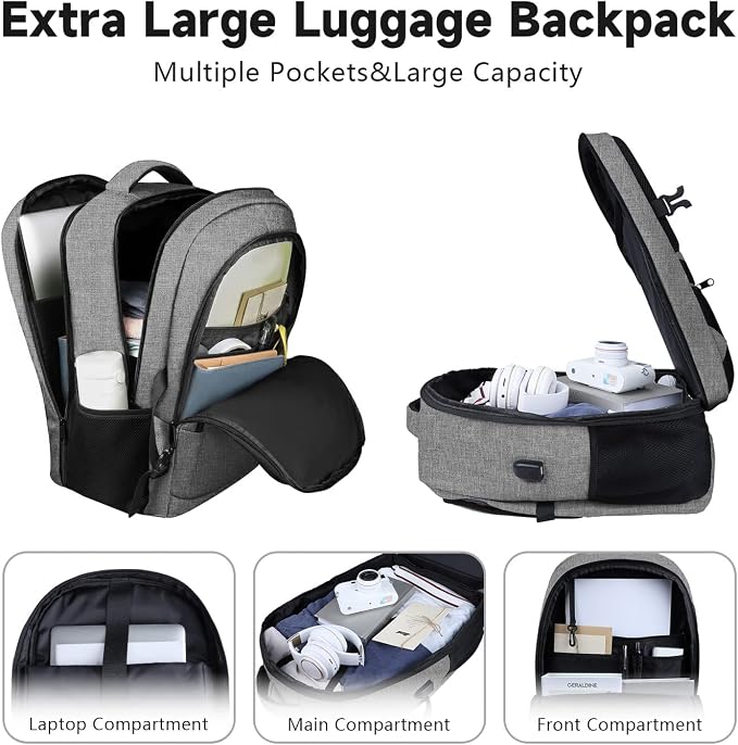 Lapsouno Extra Large Laptop Backpack, 17 Inch Carry on Travel Backpack - Image 3