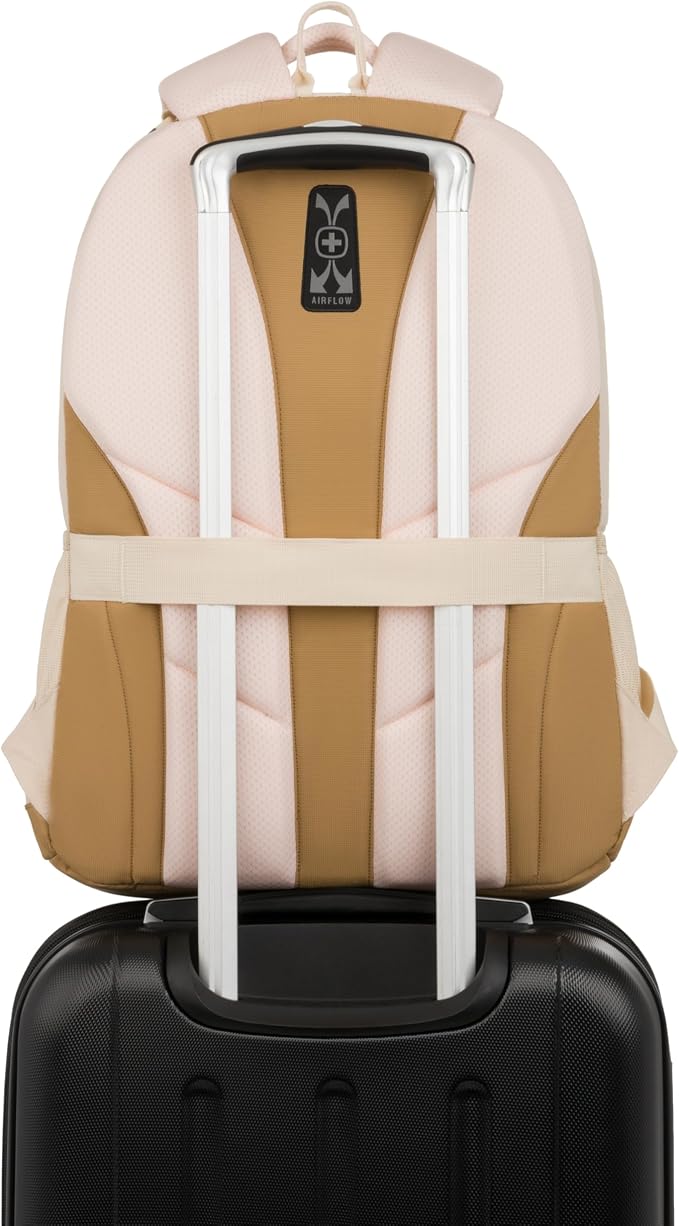 SwissGear Cecil 5505 Laptop Backpack, Cream/Warm Sand - Image 7