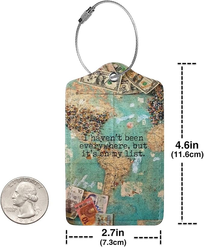 2 Pack Travel Luggage Tags for Suitcases Women Men Kids, Bag Tags for Leather - Image 4
