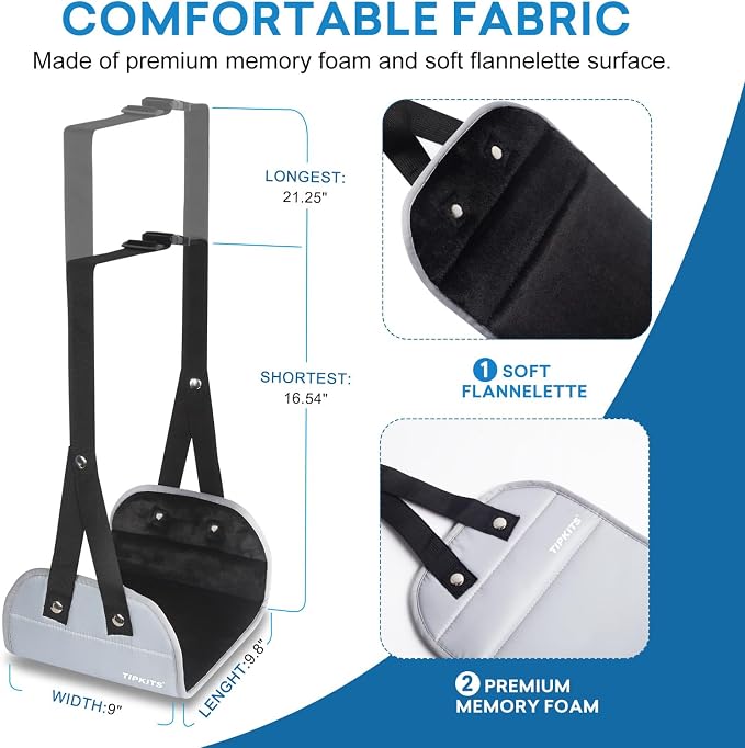 2 Pack Airplane Footrest with Comfortable No Clashing Base, Portable Foot Rest - Image 3
