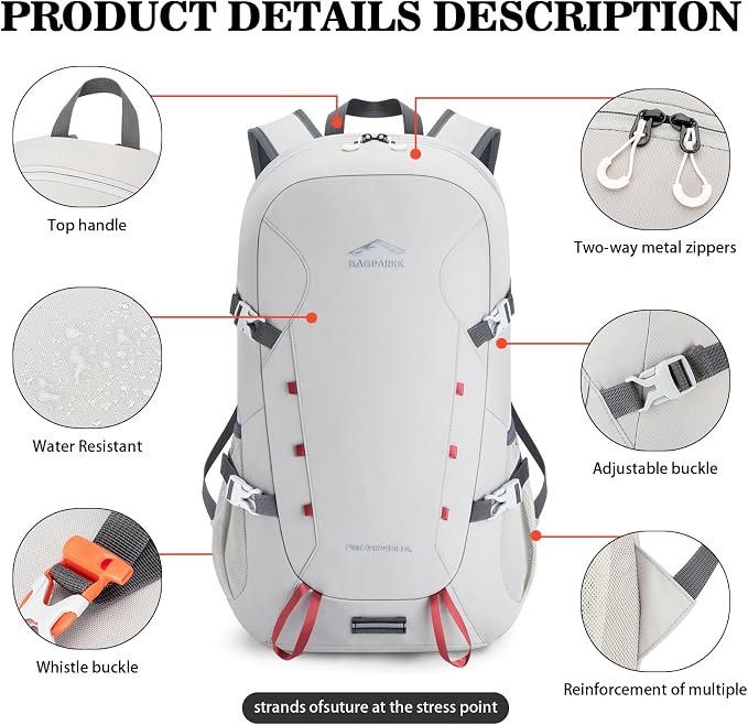Hiking Backpack, Large 35L Travel Backpacks - Image 5