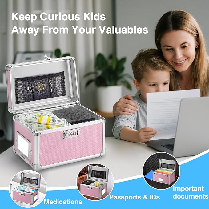 11 x 7 x 8.3 Inch Lockable Storage Box - Image 3