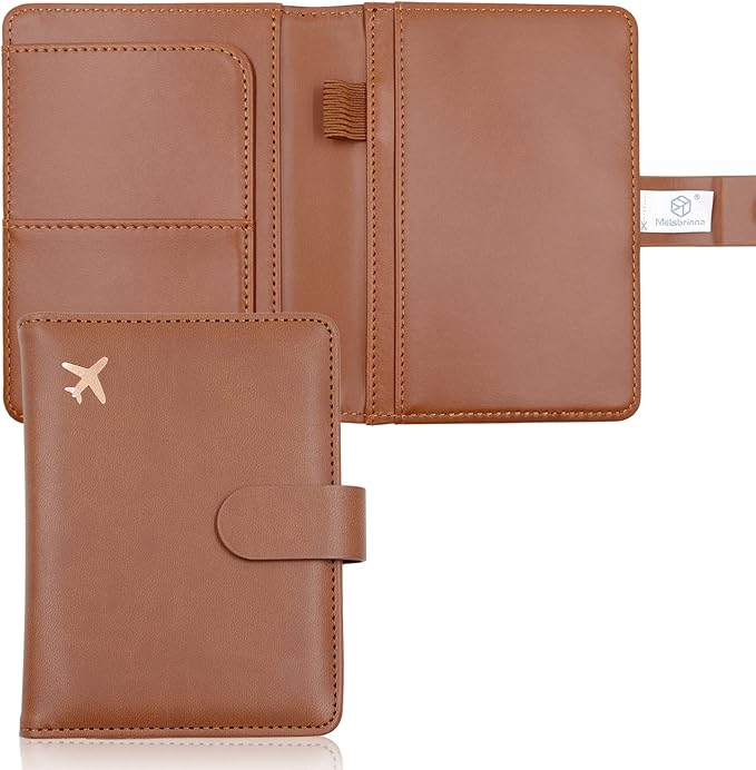 Melsbrinna Premium Leather Passport Holder Covers Case, Waterproof Rfid by Melsbrinna
