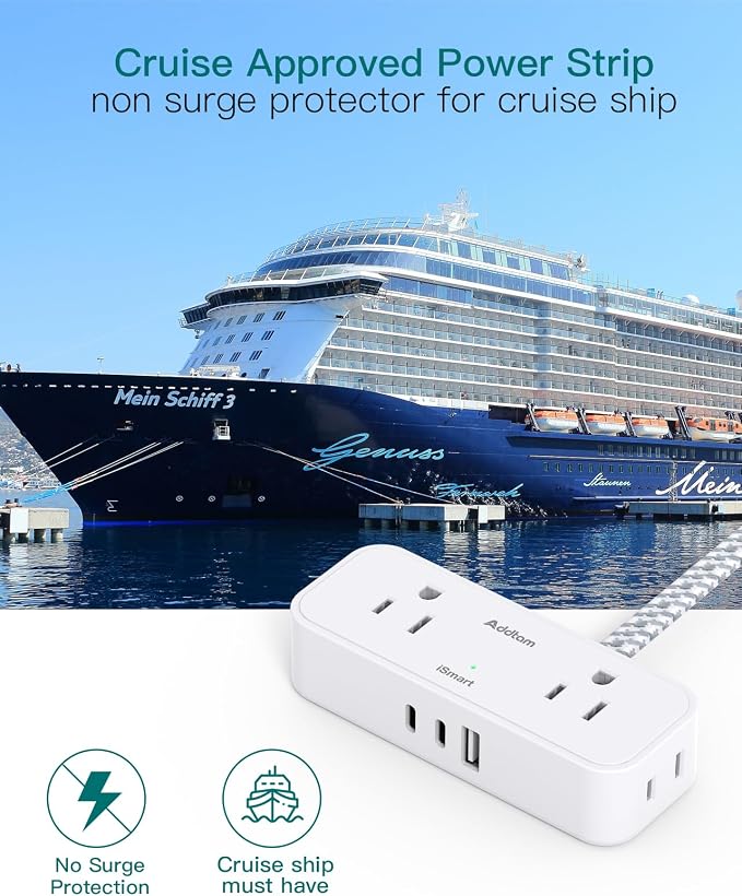 Travel Essentials, 6 Ft Power Strip - Image 6